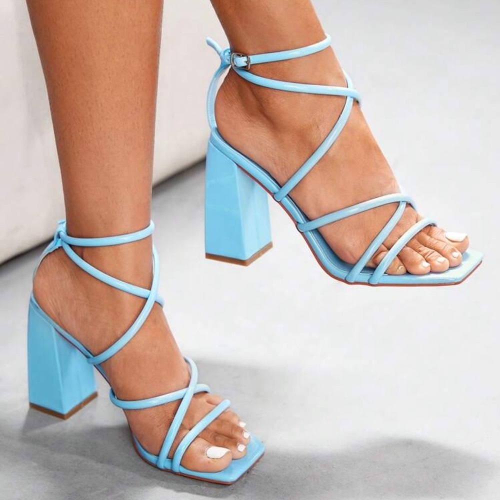 Comfortable Fashion Chunky Heel Strap Sandals, Versatile